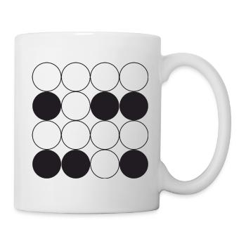 Conception en grille circulaire - Mug blanc - blanc - Droite