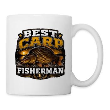 Bestes Design für Karpfenfischer - Tasse - Weiß - Rechts