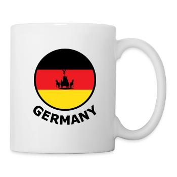 Kaiserliche Deutschland Wagenflagge Halbkreis - Tasse - Weiß - Rechts