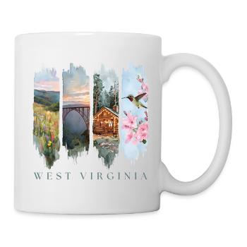West Virginia Travel – Wild & Wonderful Hills - Mug - white - Right