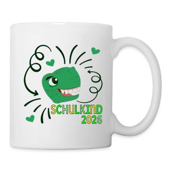 Dinosaurier Schulkind 2026 - Tasse - Weiß - Rechts