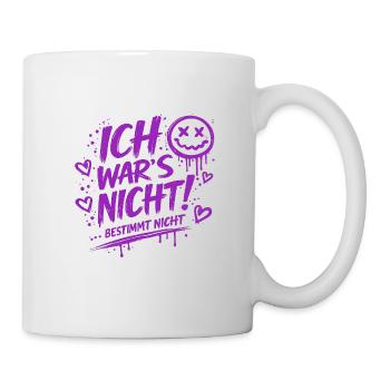 Ich War's Nicht – Bestimmt Nicht - Tasse - Weiß - Rechts