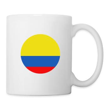 Kolumbien-Runde Flagge - Tasse - Weiß - Rechts