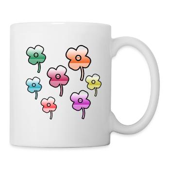 Fleur - Mug blanc - blanc - Droite