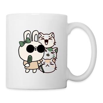 Blind Kawaii Bunny with White Cane and Cream - Mug - white - Right