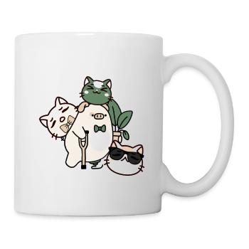 Dapper Kawaii Pig: Crutch and Prosthesis - Mug - white - Right