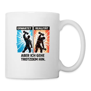 Gym Humor Fitness Geschenk lustig Spruch Training - Tasse - Weiß - Rechts