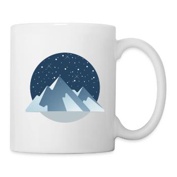 Starry Night Berge – Winterzauber - Tasse - Weiß - Rechts