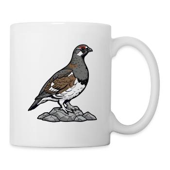 Roter Rebhuhn-Naturvogel Rotbein-Rebhuhn - Tasse - Weiß - Rechts
