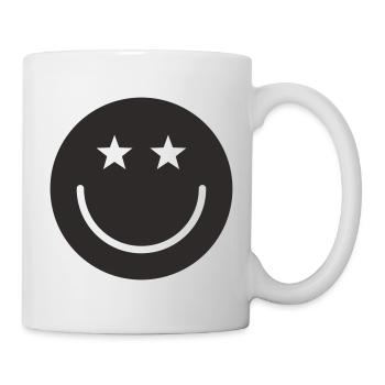 Design souriant – minimaliste et positif - Mug blanc - blanc - Droite