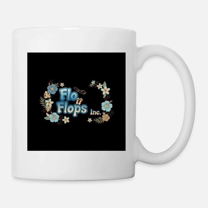 Flo Flops Floral Logo - Mug - white