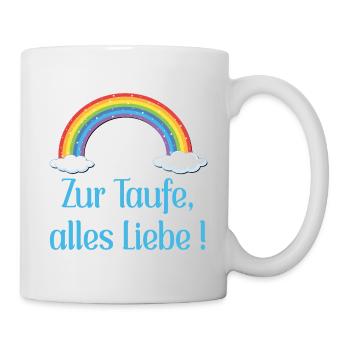 Baby Taufe Glückwünsche - Tasse - Weiß - Rechts