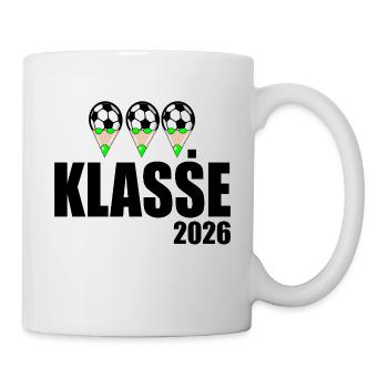 Fußball 3. Klasse 2026 - Tasse - Weiß - Rechts