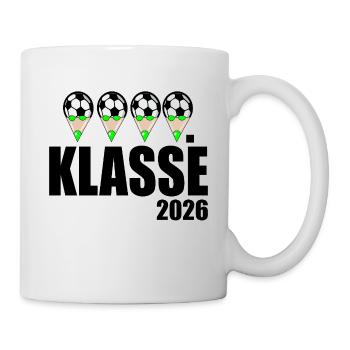 Fußball 4. Klasse 2026 - Tasse - Weiß - Rechts