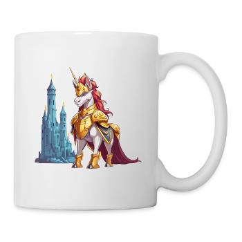 Licorne d’or devant le château - Mug blanc - blanc - Droite