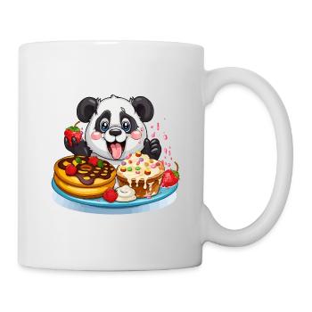 Kawaii Panda Kuchenfreude - Tasse - Weiß - Rechts