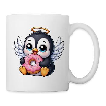 Süße Schildkröte mit Flügeln Engel Cartoon Donut - Tasse - Weiß - Rechts