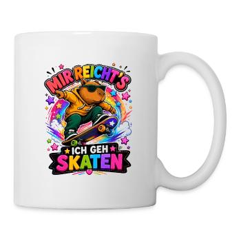 Capybara Skater - Tasse - Weiß - Rechts