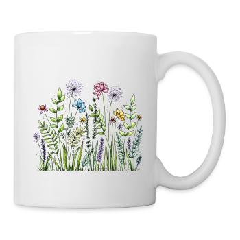 Wildflower Meadow Sketch - Mug - white - Right