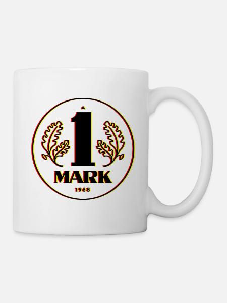 Ostmark 3D Schwarz Rot Gold - Tasse - Weiß