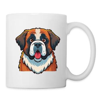 Saint-Bernard (portrait/bande dessinée) - Mug blanc - blanc - Droite