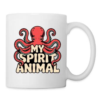 Mein Spirit Tier Oktopus Illustration - Mug blanc - blanc - Droite
