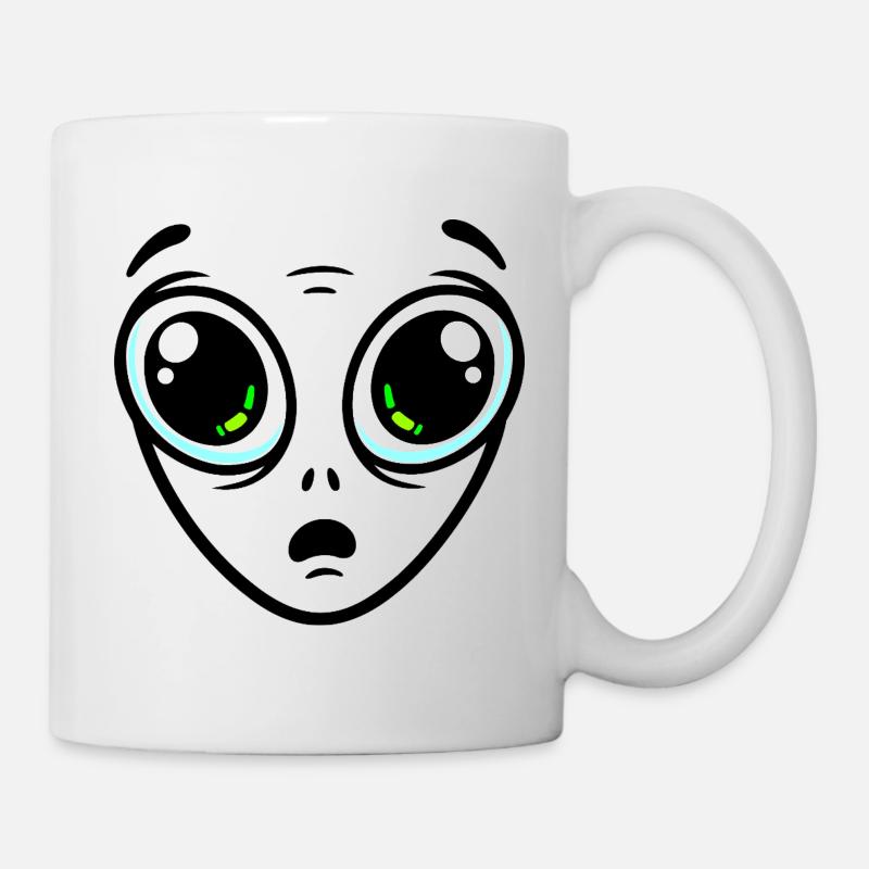 Big-eyed alien - Mug - white