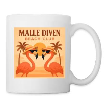 Malle Diven Beach Club Flamingo Mallorca Party - Mug - white - Right