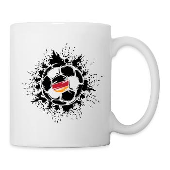 Ball Explosion Fußballteam Deutschland - Tasse - Weiß - Rechts
