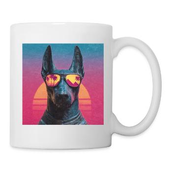 Anubis Synthwave - God on Vacation - Mug - white - Right