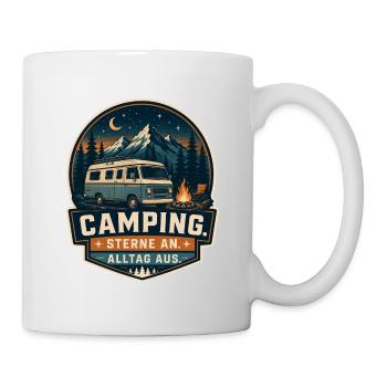 Sterne an - Alltag aus - Tasse - Weiß - Rechts
