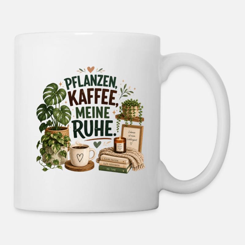 Plantes - Café - Tranquillité - Mug blanc - blanc