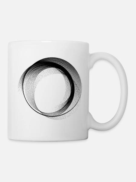 abstrakte kreisförmige Form - Tasse - Weiß