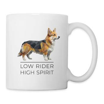 Corgi Low-Poly Art - Small Stature, big spirit - Mug - white - Right