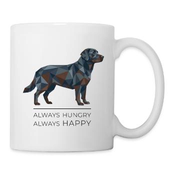 Labrador Low-Poly - Always hungry, always happy - Mug - white - Right