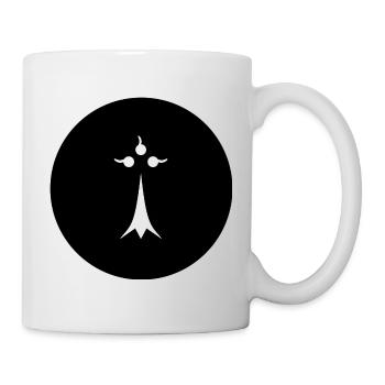 White ermine on black background - Mug - white - Right