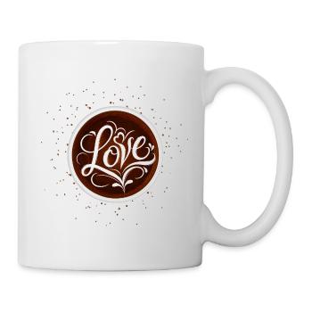 Coffee Love Latte Art Kaffee Design - Mug blanc - blanc - Droite