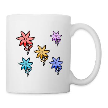 Fleur - Mug blanc - blanc - Droite