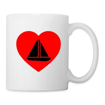 Voile - Mug blanc - blanc - Droite