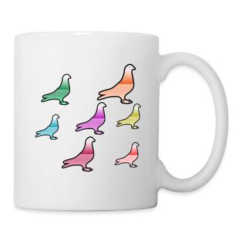 Tauben - Tasse - Weiß - Rechts