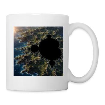 Fractale marine au-dessus de la côte - Mug blanc - blanc - Droite