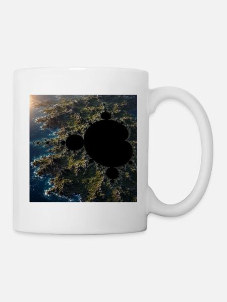 Meeresfraktal über der Küste - Tasse - Weiß