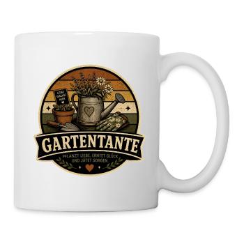 Gartentante Retro - Tasse - Weiß - Rechts