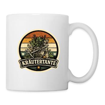 Kräutertante Retro - Tasse - Weiß - Rechts