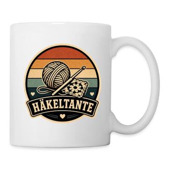 Häkeltante Retro - Tasse - Weiß - Rechts