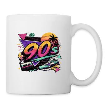 90s Neon Retro Sneaker Design - Mug - white - Right