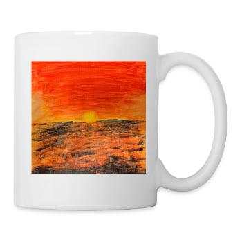 Fire Red Sunset - Mug - white - Right