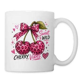 Sweet Cherry Vibes Leopard Cherries - Mug - white - Right