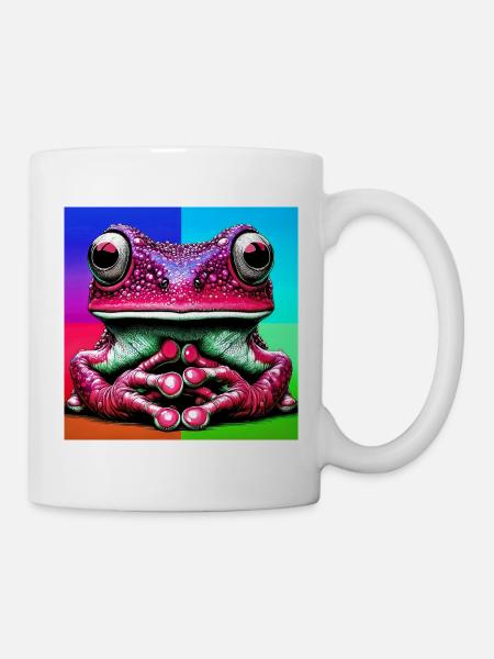 Frosch - Tasse - Weiß