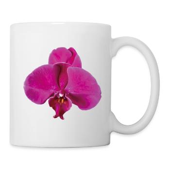 Vivid_Pink_Phalaenopsis_Noth_Orchid_Bloom - Mug blanc - blanc - Droite